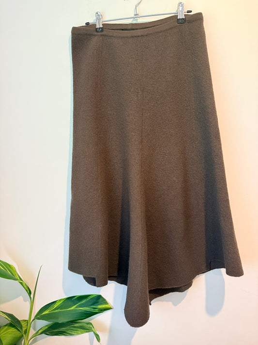 Visage (NZ Made) Size M 100% Wool Knit Midi Skirt