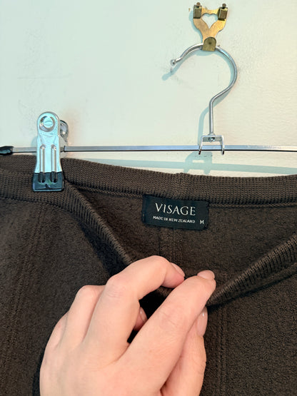 Visage (NZ Made) Size M 100% Wool Knit Midi Skirt