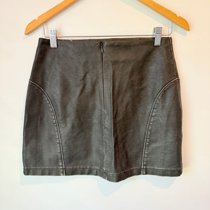Glassons Black Faux Leather Mini Skirt Size 10