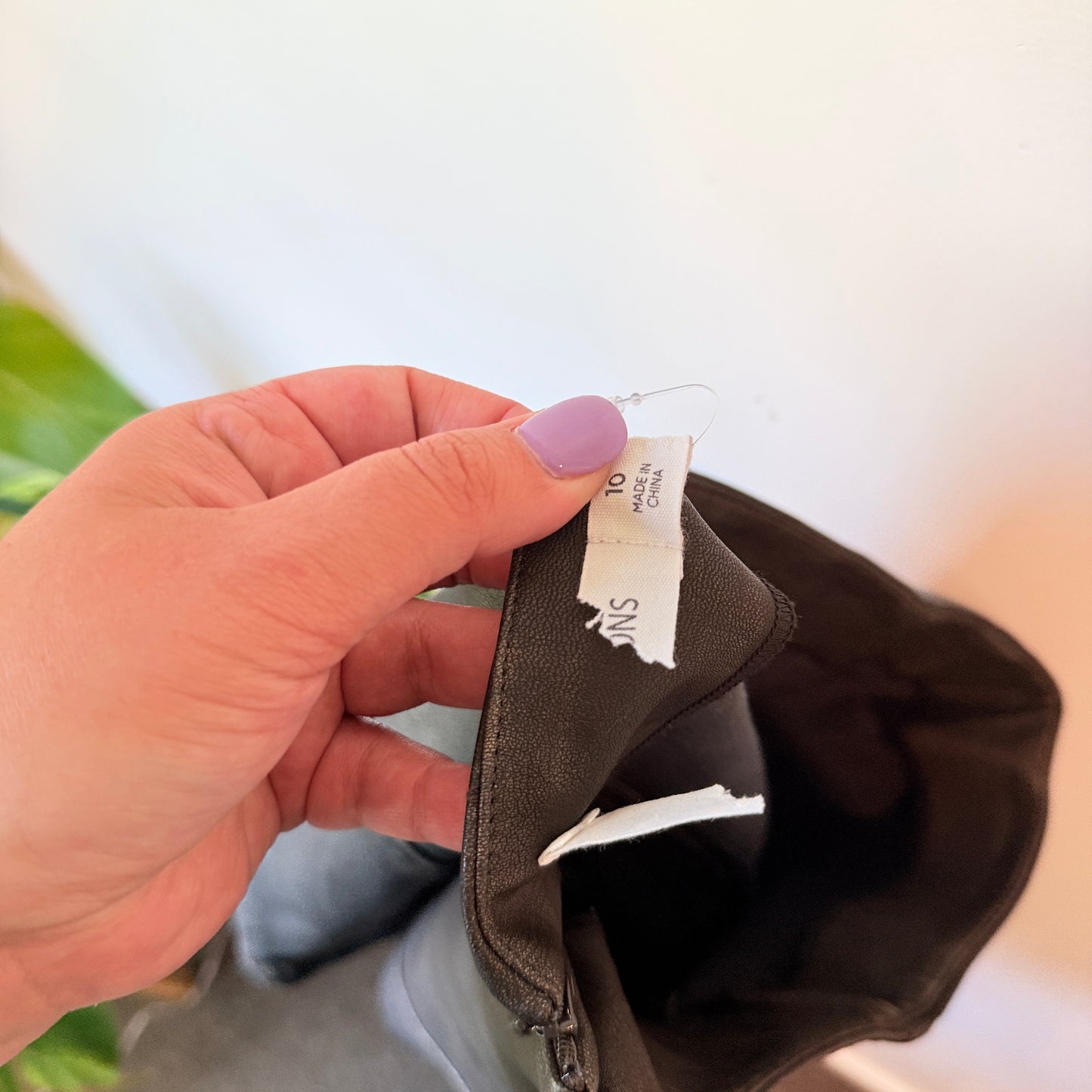 Glassons Black Faux Leather Mini Skirt Size 10