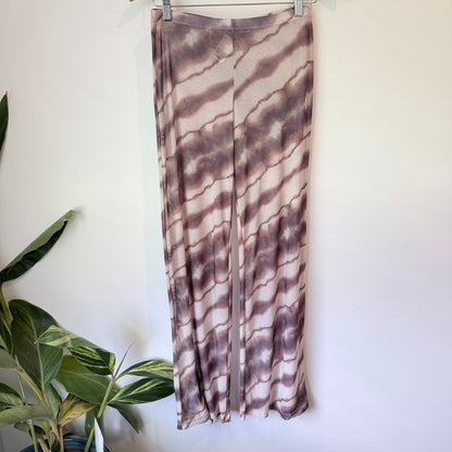 Glassons Brown Abstract Mesh Pants Size M