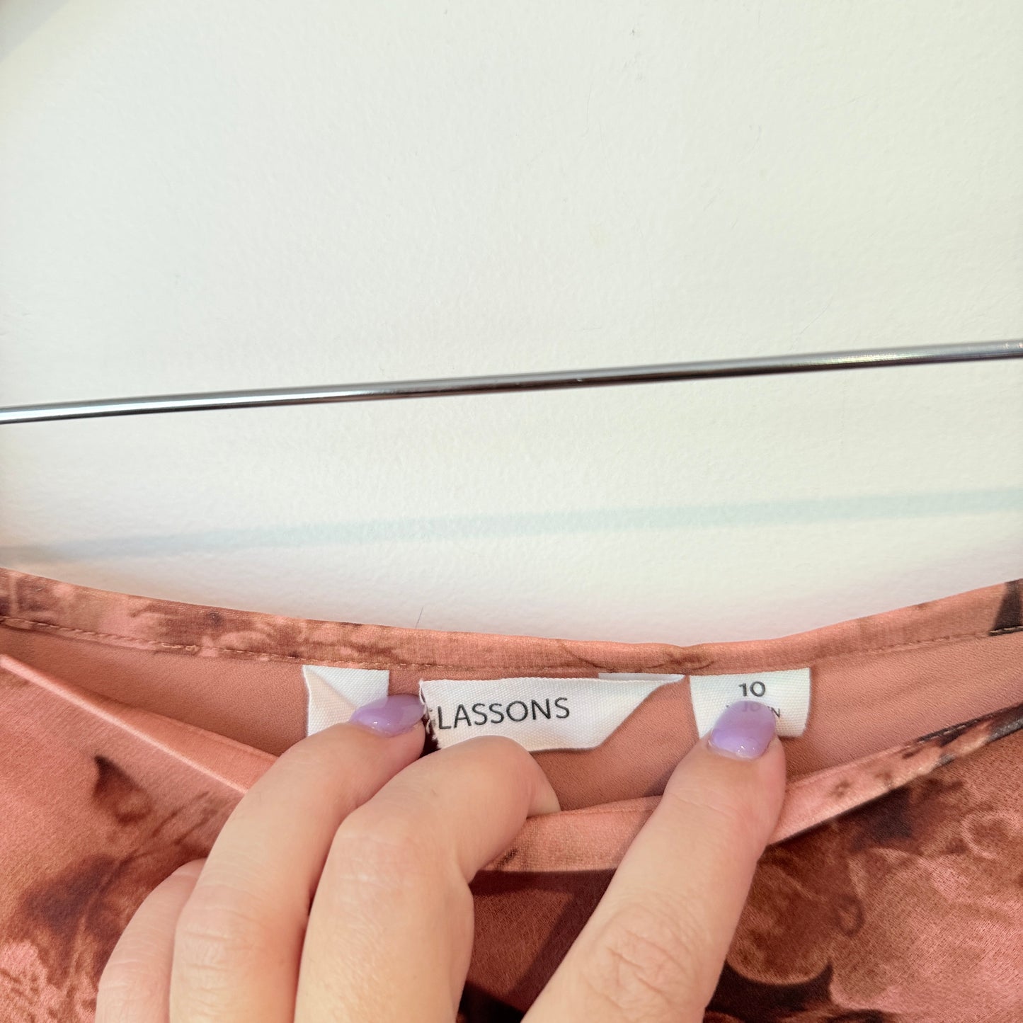 Glassons Rust Floral Asymmetrical Skirt Size 10 (12-14 fit)