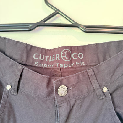 CUTLER & CO Super Taper Fit Jeans Black - Size 88