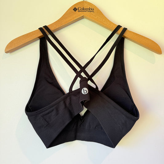 COTTON ON BODY Strappy Sports Bra Black - Size S/P