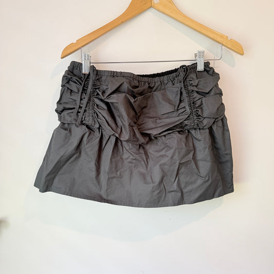 Glassons Charcoal Ruched Parachute Skirt Size 10