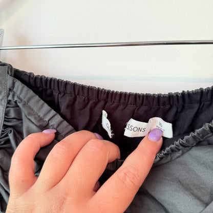 Glassons Charcoal Ruched Parachute Skirt Size 10