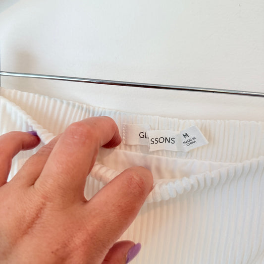 Glassons Plisse Rib Midi Skirt Size M