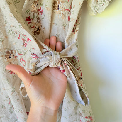 SISTERS OF THE TRIBE Floral Ruffle Wrap Mini Dress - Size 12