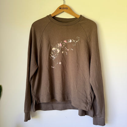 STELLA + GEMMA Nico Sweatshirt Floral Graphic Brown - Size 8