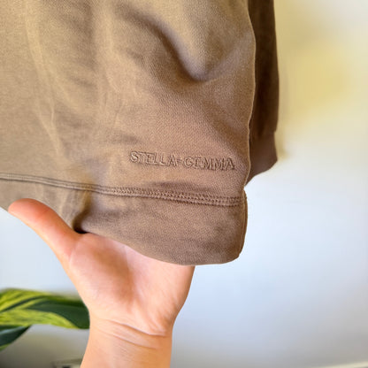 STELLA + GEMMA Nico Sweatshirt Floral Graphic Brown - Size 8