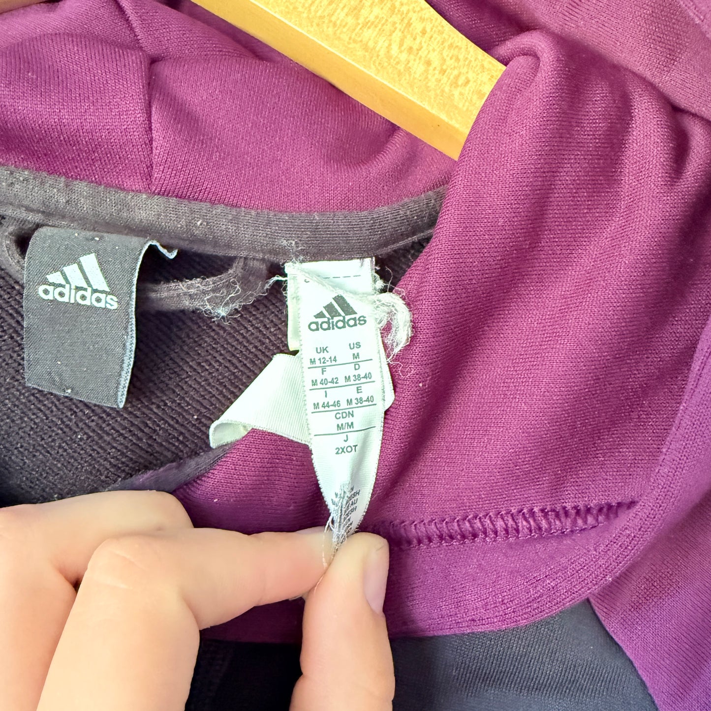 ADIDAS Full Zip Hoodie - Size M