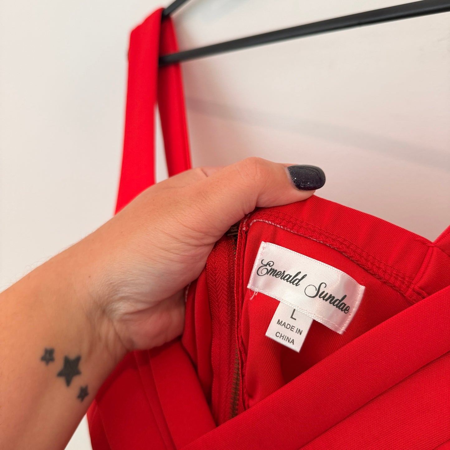 Emerald Sundae Red Bodycon Dress Size L
