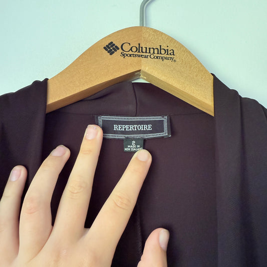 REPERTOIRE Draped Shrug Black - Size 2