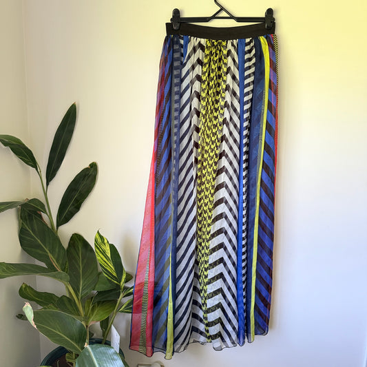 BYG Geometric Sheer Maxi Skirt - Size L