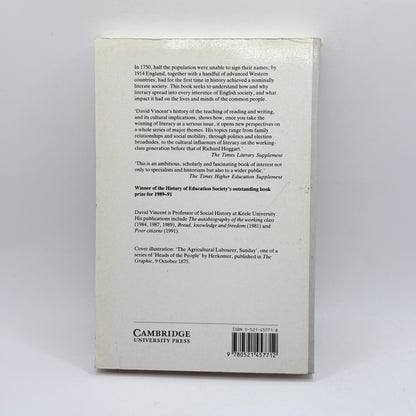 Literacy and Popular Culture: England 1750–1914 by David Vincent