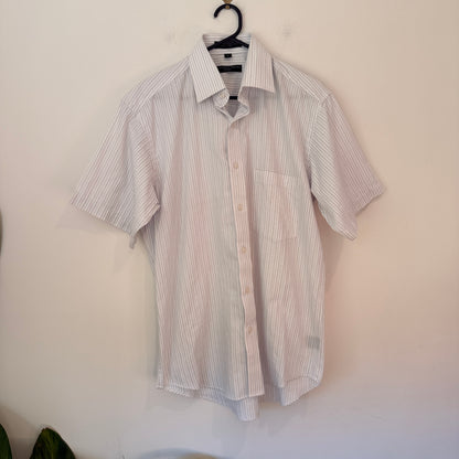 Geoffrey Beene Fitted Short Sleeve Shirt Size 39