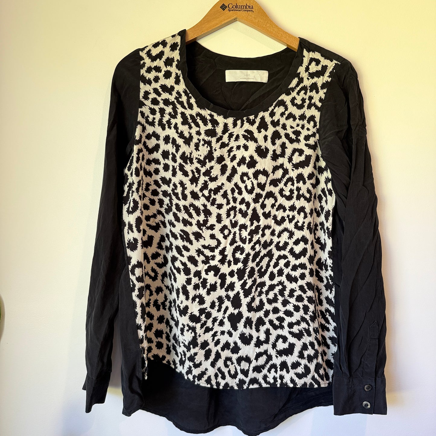 THAKOON ADDITION Leopard Print 100% Silk Top - Size 8