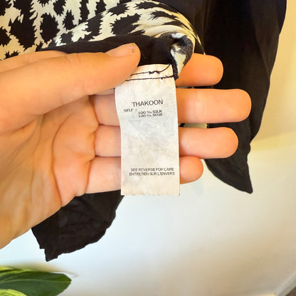 THAKOON ADDITION Leopard Print 100% Silk Top - Size 8