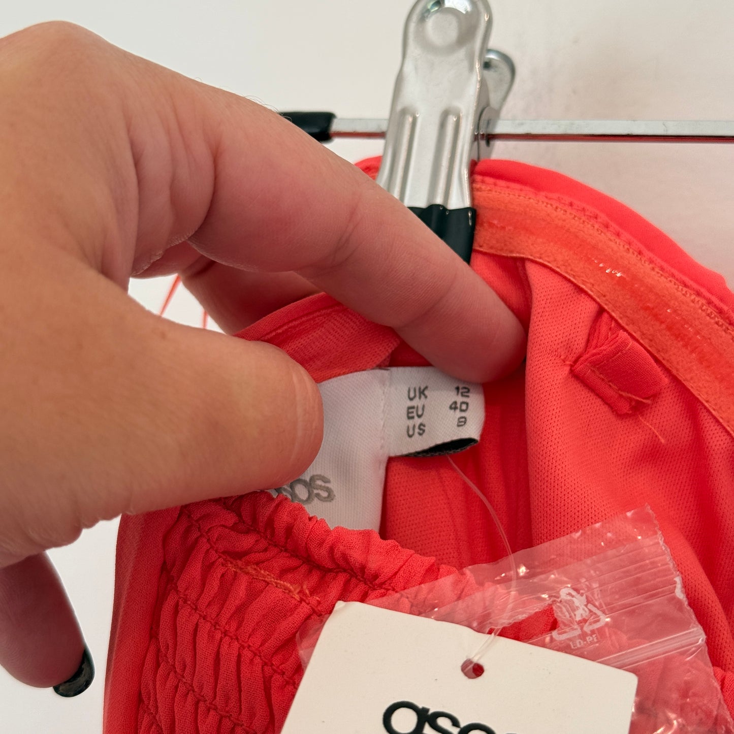 ASOS Maternity Coral Strapless Maxi Dress Size 12