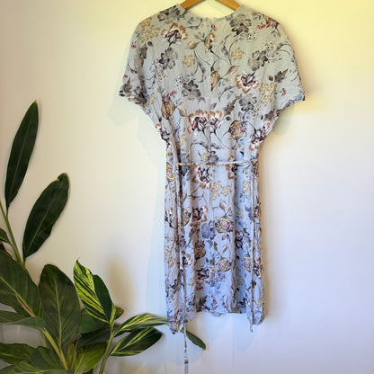 Max Short Sleeve Wrap Mini Dress Floral Print - Size 10