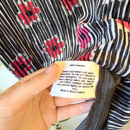 DAVID POND Long Sleeve Pleated Floral Tunic Top - Size 8