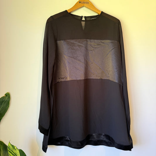 SOMEKIND. Sheer Long Sleeve Top Black - Size 8 *As New*
