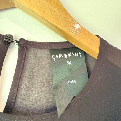 SOMEKIND. Sheer Long Sleeve Top Black - Size 8 *As New*