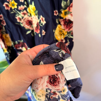 Cherry Lane Australia Strappy Maxi Dress Floral Navy