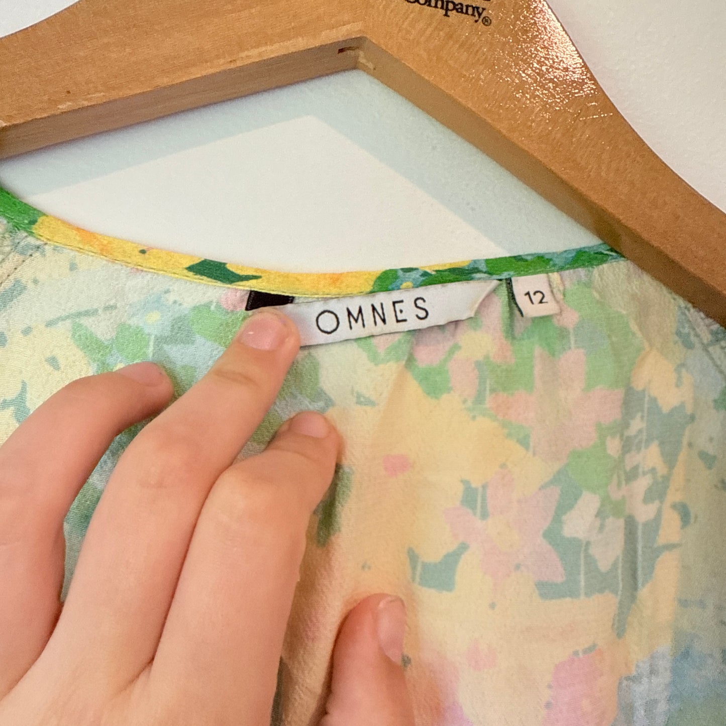 OMNES Floral Puff Sleeve Wrap Mini Dress - Size 12