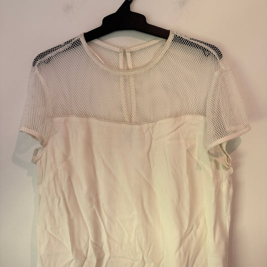 Shanton Cream Mesh Panel Dress Size 10