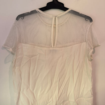 Shanton Cream Mesh Panel Dress Size 10