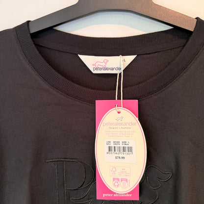 Peter Alexander Black Logo Sweatshirt Size L