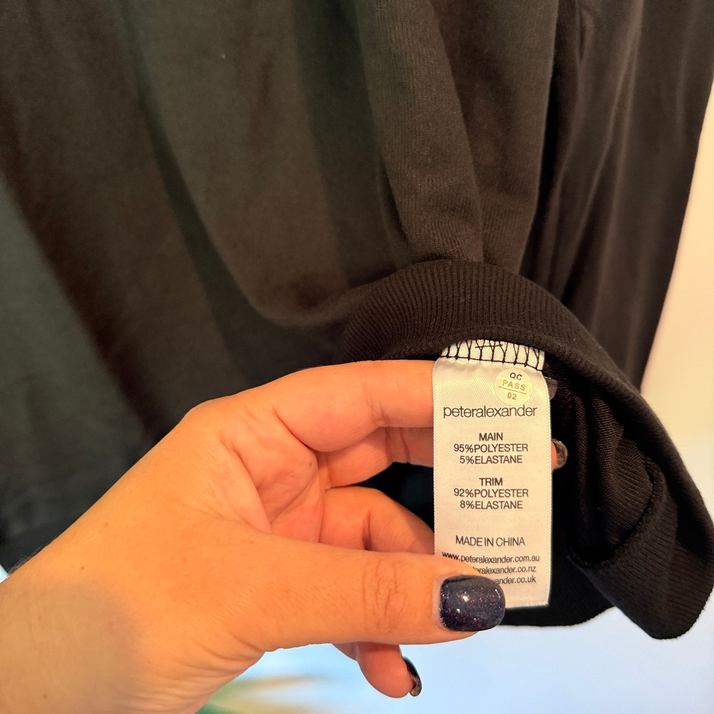 Peter Alexander Black Logo Sweatshirt Size L