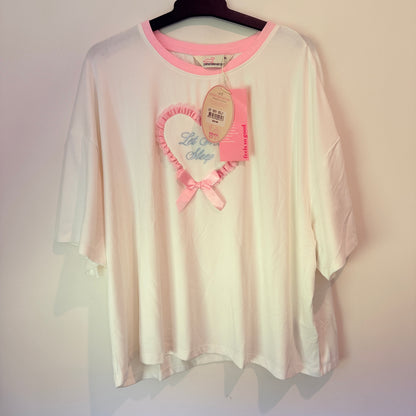Peter Alexander Let Me Sleep Heart Tee Size XL