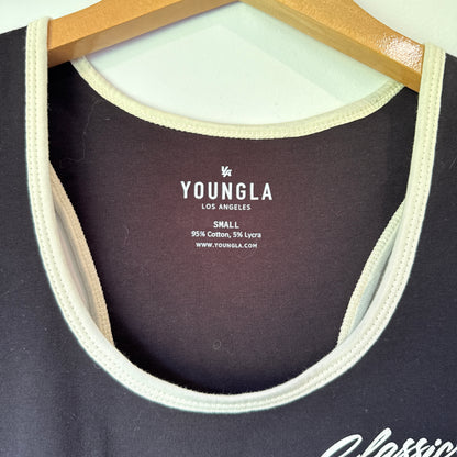 YOUNGLA 'Classics' Contrast Trim Tank Top - Size Small