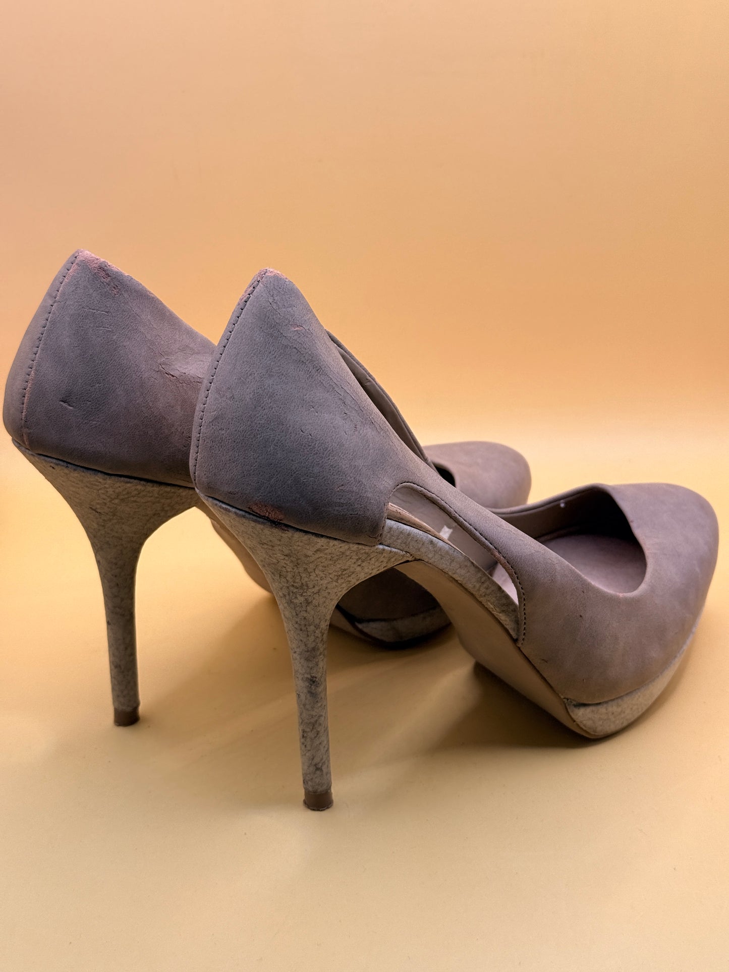 Bershka Taupe Platform High Heel Pumps Size EU 37