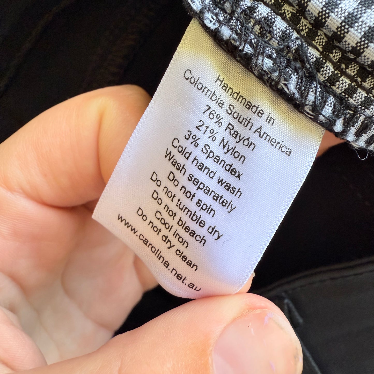 Carolina Size Waist 39cm Black Pants