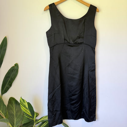 Brand Unknown Size U/Arm 43cm Black Sleeveless Sheath Dress
