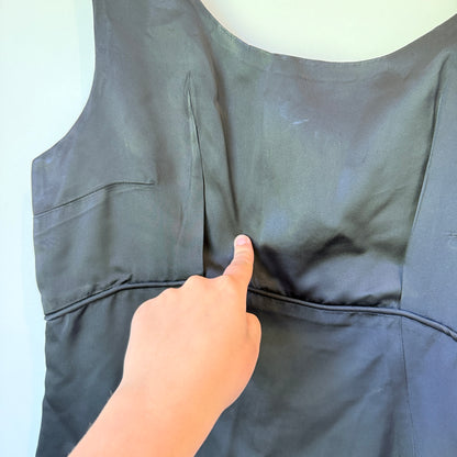 Brand Unknown Size U/Arm 43cm Black Sleeveless Sheath Dress