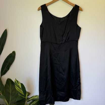 Brand Unknown Size U/Arm 43cm Black Sleeveless Sheath Dress
