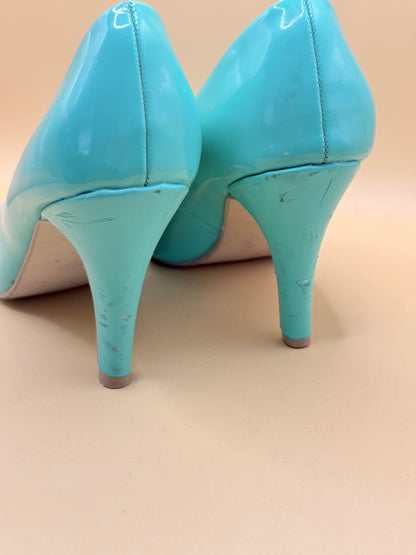 Emerge Patent Pointed Heels Turquoise Size 9