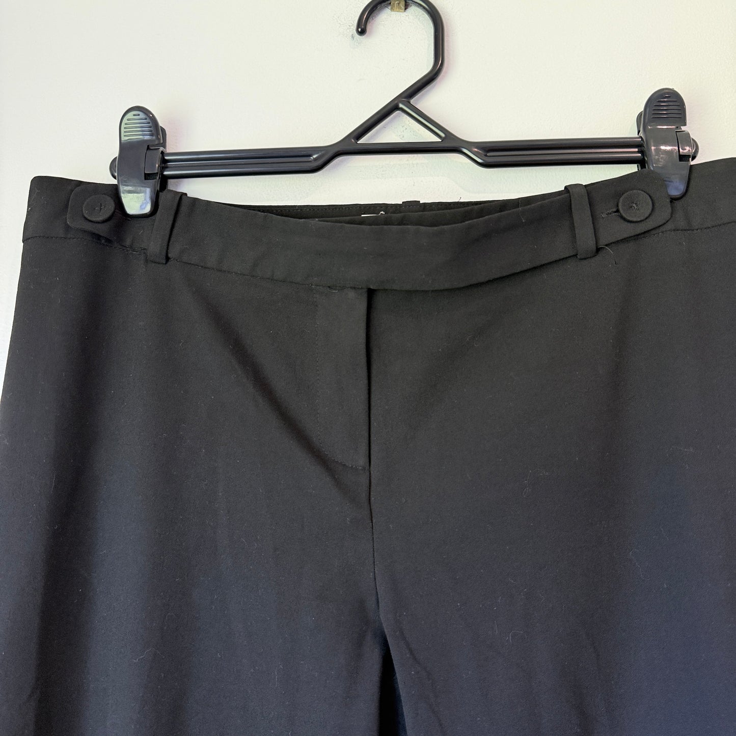 Veronika Maine Size 14 Black Wide-Leg Trousers