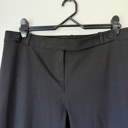 Veronika Maine Size 14 Black Wide-Leg Trousers