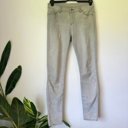 Witchery Size 10 Grey Slim-Fit Jeans