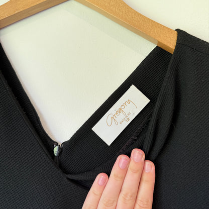 Gregory Size 12 Black Sleeveless V-Neck Dress