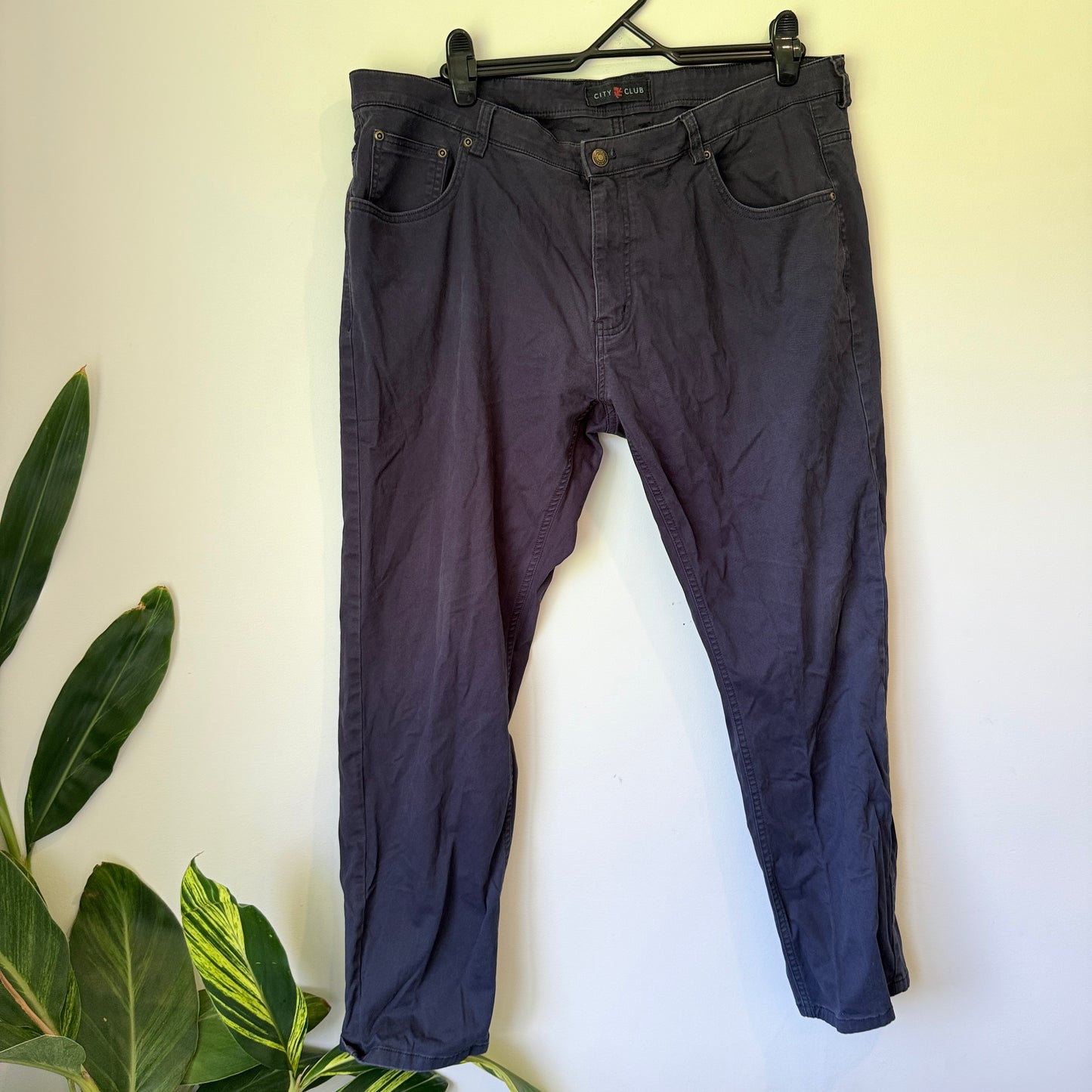 City Club Size W40xL30 Black Men's Denim Jeans