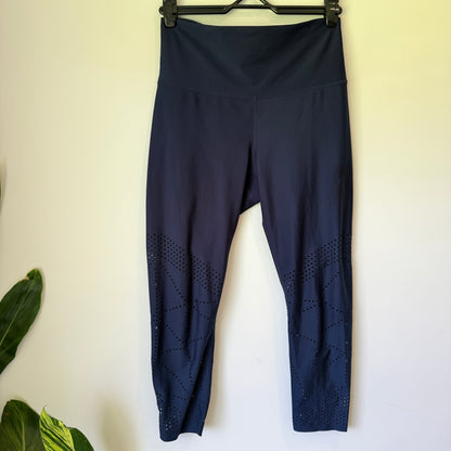 Nimble Size 12 Activewear Laser Cut Legging in Navy Blue