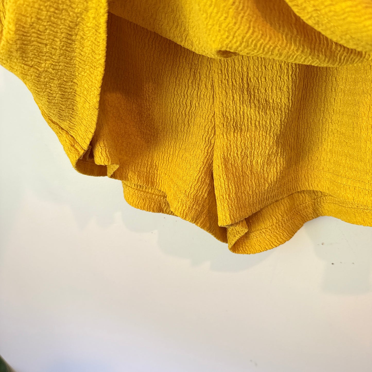 Shein Curve Size 1XL Yellow Wrap Skort