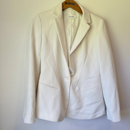 Calvin Klein Size U/Arm 46 Long Sleeve Collared Blazer