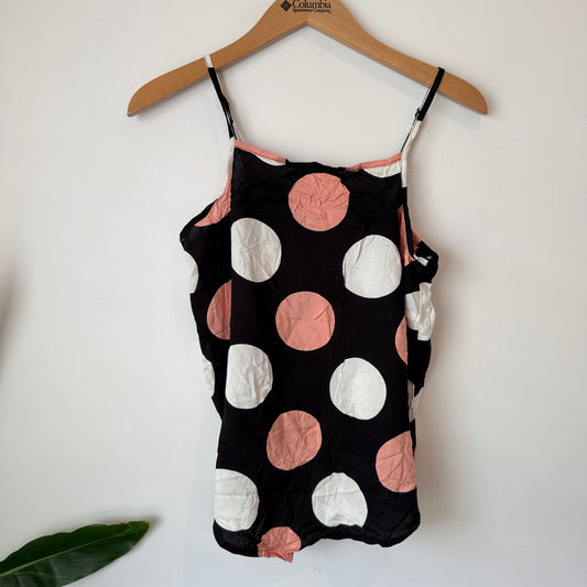 Max Cares Size L/14 Polka Dot Sleeveless Top